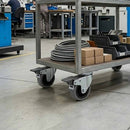 50mm Fixed Castor With Grey Rubber on Polypropylene Wheel & 4-Bolt-Hole 60kg Load Capacity