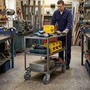 Dim Gray 50mm Pressed Steel Swivel Castor with Grey Rubber Wheel & 4-Hole Top Plate - 50kg Load Capacity