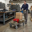 Rosy Brown 50mm Pressed Steel Swivel Castor with Grey Rubber Wheel & 4-Hole Top Plate - 50kg Load Capacity