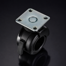 65mm Braked Castors Twin Wheel Plate Fitting