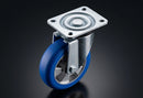 200mm Swivel Castor – Polyurethane Wheel, Aluminium Centre