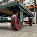 Red Polyurethane Wheel 250mm Cast Iron 19.1mm Bearing