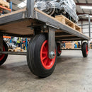 200mm Solid Rubber Trolley Wheel – 25.4mm Bore