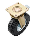 250mm Directional Lock Castor - Elastic Rubber Wheel