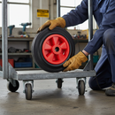 Premium 200mm Diameter Heavy Duty Rubber Tyre with 205Kg Load Capacity and Durable Polyurethane Center