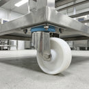200mm Stainless Steel Swivel Castor – Nylon Wheel