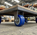 82mm Blue Polyurethane Pallet Roller - 20mm Bore, 90mm Width