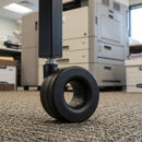 65mm Black Furniture Castor M8 x 15mm Threaded Stem