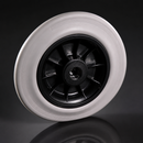 100mm Thermoplastic Wheel with Grey Elastic Rubber Tyre