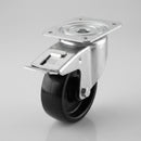 200mm High Temp Castors with Brake & Phenolic Wheel