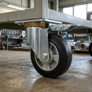200mm Directional Lock Castor Rubber on Aluminium Wheel 500kg Load Capacity