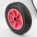 400mm Heavy Duty Rubber Trolley Wheels 1" Bore