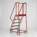 5 Step Aluminium Tread 1985mm Height - Premium Red
