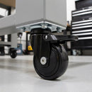 75mm Braked Furniture Castor – Soft Black Wheel