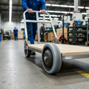 Premium 200mm Diameter Grey Nylon Wheel with Glass Fibre Core, 12mm Ball Bearings, and 1200kg Load Capacity