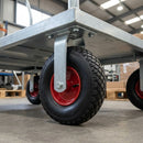 260mm Reinforced Pneumatic Fixed Castor - 136kg Load Capacity