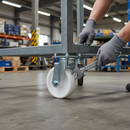 Premium 125mm Diameter White Nylon Wheel with 15mm Roller Bearing and 300Kg Load Capacity for Heavy-Duty Applications