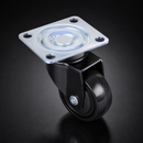50mm Swivel Furniture Castor – Soft Black Wheel