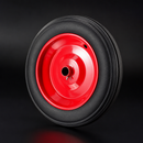 400mm Heavy Duty Rubber Wheel - 25.4mm Plain Bore