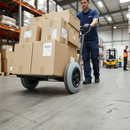 Professional 80mm Diameter Grey Rubber Tyre Wheel with Heavy Duty Polyurethane Centre and 60Kg Load Capacity