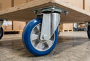 200mm Swivel Castor – Polyurethane Wheel, Aluminium Centre