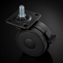 50mm Braked Twin Wheel Castor M8x15 for Light-Duty Applications