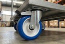 100mm Braked Castor – Polyurethane Wheel on Nylon Centre