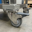80mm Stainless Steel Braked Castor – TPR Wheel