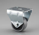 50mm Fixed Castor Grey Rubber 60kg Load Capacity