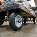 200mm Solid Black Rubber Wheels 180kg Load Capacity
