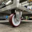 200mm Fixed Stainless Steel Castor Polyurethane Wheel