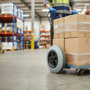 Premium 125mm Diameter Grey Rubber Tyre with 100Kg Load Capacity and 15mm Diameter Roller Bearing