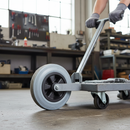 Premium 100mm Diameter Grey Rubber Tyre with 12mm Roller Bearing and 75Kg Load Capacity