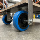 Blue Rubber Wheel 50mm x 6.4mm Plain Bore