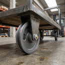 Grooved Cast Iron Wheels with M10 x 69mm Roller Bearing Axle