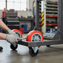 Premium 150mm Diameter Polyurethane Tyred Wheel with 350Kg Load Capacity and Grey Nylon Centre