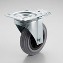 200mm Grey Rubber Industrial Castors with Directional Lock