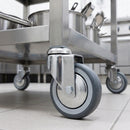100mm Chrome Castors Bolt Hole Fitting - 60kg Load Capacity