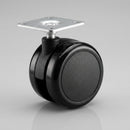 75mm Twin Wheel Castor with Plate