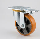 125mm Directional Lock Castor Polyurethane on Aluminium 500kg Load Capacity