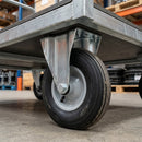 200mm Fixed Pneumatic Castors with Metal Centre