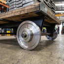 400mm Hardened Steel Single Flanged Wheels with Ball Bearings