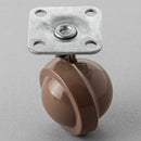 60mm Furniture Castor – Light Brown Finish