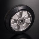 100mm Rubber Wheel with Aluminium Centre – 150kg Load Capacity