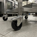 100mm Stainless Steel Braked Castor – High Temp Phenolic Wheel