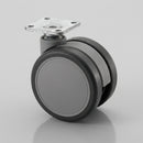 65mm Twin Wheel Castor with Plate Fitting