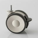 50mm Twin Wheel Castor with Brake M8X15 Threaded Stem
