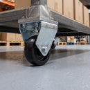 75mm Fixed Castor Black Polypropylene Wheel Top Plate 75kg Load Capacity 1