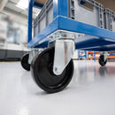 75mm Swivel Castor Black Polypropylene Wheel Top Plate 75kg Load Capacity 1
