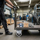 75mm Fixed Castor With Grey Rubber on Polypropylene Wheel & 4-Bolt-Hole - 70kg Load Capacity